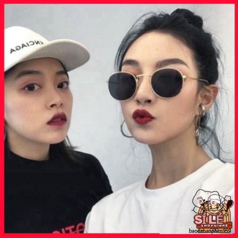 Kính Mát Retro Ulzzang TIN HIN HOT TREND - Kính Chụp Hình Vintage Phong Cách Nobita, Phụ Kiện Thời Trang Đi Biển  cho Nữ