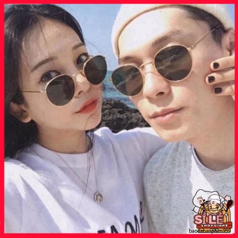 Kính Mát Retro Ulzzang TIN HIN HOT TREND - Kính Chụp Hình Vintage Phong Cách Nobita, Phụ Kiện Thời Trang Đi Biển  cho Nữ