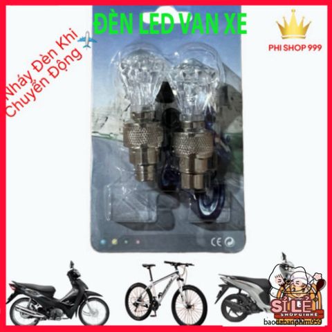 Đèn Led Trang Trí Gắn Chân Van Xe Đạp & Xe Máy - Phát Sáng Thời Trang Nắp Van Bike & Motorcycle Decor
