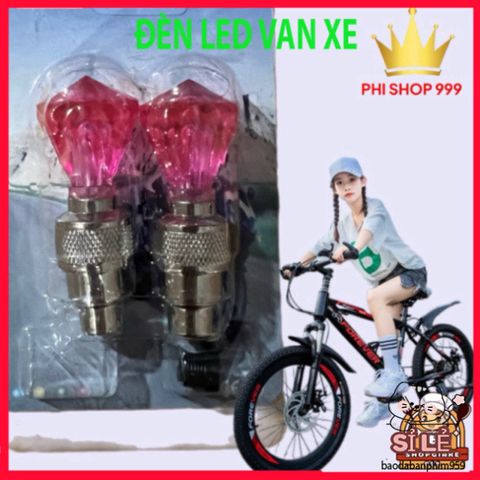 Đèn Led Trang Trí Gắn Chân Van Xe Đạp & Xe Máy - Phát Sáng Thời Trang Nắp Van Bike & Motorcycle Decor