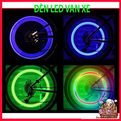 Đèn Led Trang Trí Gắn Chân Van Xe Đạp & Xe Máy - Phát Sáng Thời Trang Nắp Van Bike & Motorcycle Decor