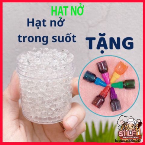 Hạt Nở Nhật Bản Trong Suốt - Nguyên Liệu Làm Slime & Trang Trí Cây Cảnh, Kèm Màu Nước Sáng Tạo Thú Vị
