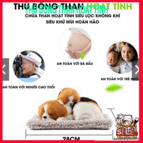 Thú Bông Khử Mùi Than Hoạt Tính - Trang Trí Ô Tô, Bàn Làm Việc, Quà Sinh Nhật Dành Cho Trẻ Em - Chó, Mèo Dễ Thương