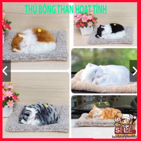 Thú Bông Khử Mùi Than Hoạt Tính - Trang Trí Ô Tô, Bàn Làm Việc, Quà Sinh Nhật Dành Cho Trẻ Em - Chó, Mèo Dễ Thương