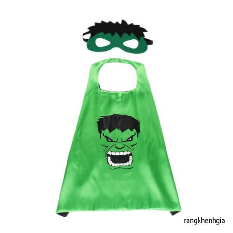 Áo Choàng Siêu Nhân Kèm Mặt Nạ - Trang Phục Hóa Trang Trẻ Em, Siêu Anh Hùng Người Nhện, Iron Man, Hulk, Captain America, Thor