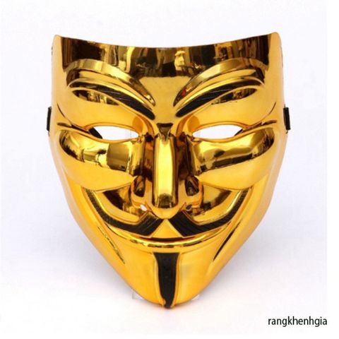 Mặt Nạ Hacker Anonymous Siêu Ngầu - Phụ Kiện Hóa Trang Cosplay Độc Đáo (Vàng, Bạc, Đen, Trắng) cho Tiệc Tùng và Sự Kiện