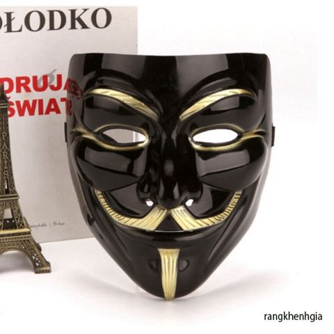 Mặt Nạ Hacker Anonymous Siêu Ngầu - Phụ Kiện Hóa Trang Cosplay Độc Đáo (Vàng, Bạc, Đen, Trắng) cho Tiệc Tùng và Sự Kiện