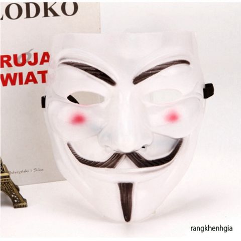 Mặt Nạ Hacker Anonymous Siêu Ngầu - Phụ Kiện Hóa Trang Cosplay Độc Đáo (Vàng, Bạc, Đen, Trắng) cho Tiệc Tùng và Sự Kiện
