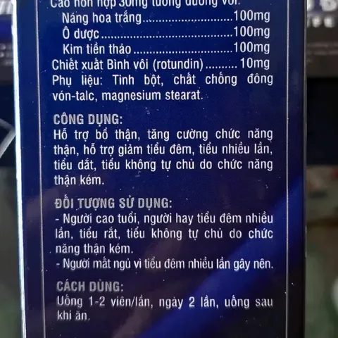 Viên Tiểu Đêm SpecLife - Hỗ Trợ Bổ Thận, Cải Thiện Giấc Ngủ, Giảm Tiểu Đêm Cho Người Cao Tuổi, Sản Phẩm Thực Phẩm Chức Năng 30 Viên