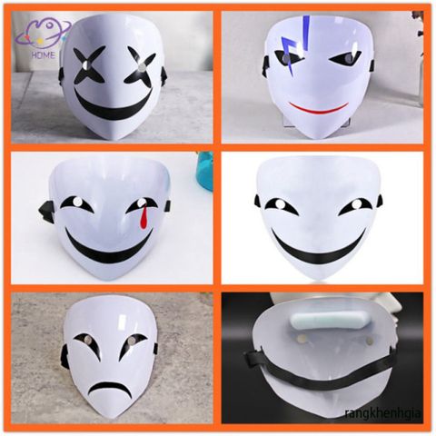 Mặt Nạ Cosplay Đạn Đen Hiruko - Phụ Kiện Anime Halloween Độc Đáo Cho Sự Kiện Hóa Trang