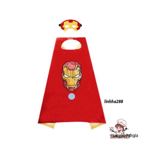 Áo Choàng Nhập Vai Siêu Anh Hùng Spiderman & Iron Man - Thời Trang Trẻ Em Chất Liệu Cotton An Toàn cho Bé 2-8 Tuổi
