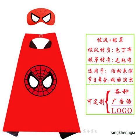 Bộ Áo Choàng và Mặt Nạ Spiderman Dành Cho Bé - Trang Phục Siêu Anh Hùng Marvel Cho Trẻ Em, Quà Tặng Sinh Nhật Tuyệt Vời