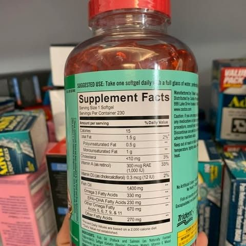 Dầu Cá Alaska Kirkland Signature Wild Alaskan Fish Oil 1400mg 230 Viên - Hỗ Trợ Tim Mạch, Omega-3, Vitamin A và D
