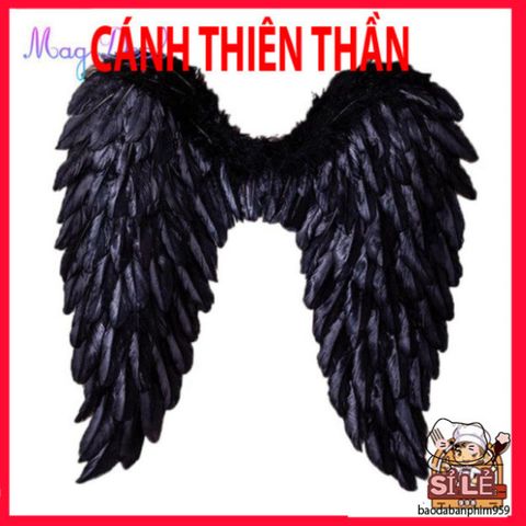 Cánh Thiên Thần Lông Vũ Trắng Dễ Thương - Phụ Kiện Hóa Trang Halloween 3D Cho Trẻ Em và Người Lớn, Quà Tặng Ý Nghĩa