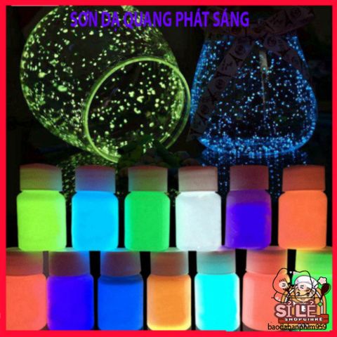 Sơn Dạ Quang 9 Màu Phát Sáng Rực Rỡ 22ml - Sáng Tạo Nghệ Thuật Đêm, An Toàn Cho Da, Dễ Dàng Rửa Sạch, Tạo Bối Cảnh Huyền Ảo