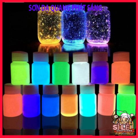 Sơn Dạ Quang 9 Màu Phát Sáng Rực Rỡ 22ml - Sáng Tạo Nghệ Thuật Đêm, An Toàn Cho Da, Dễ Dàng Rửa Sạch, Tạo Bối Cảnh Huyền Ảo
