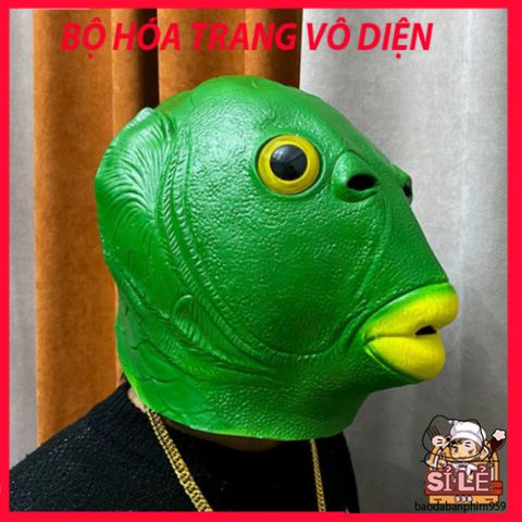 Mũ đội đầu cá xanh - Phụ kiện vui nhộn cho tiệc hóa trang, Halloween, Giáng sinh - Quà tặng độc đáo cho mọi lứa tuổi