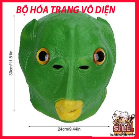 Mũ đội đầu cá xanh - Phụ kiện vui nhộn cho tiệc hóa trang, Halloween, Giáng sinh - Quà tặng độc đáo cho mọi lứa tuổi