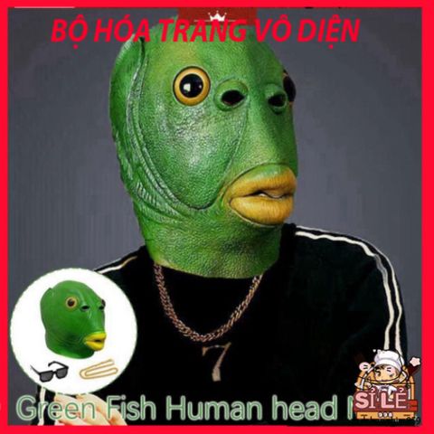Mũ đội đầu cá xanh - Phụ kiện vui nhộn cho tiệc hóa trang, Halloween, Giáng sinh - Quà tặng độc đáo cho mọi lứa tuổi