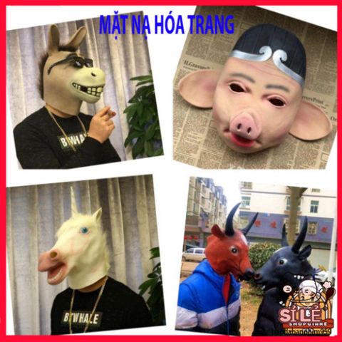 Mặt Nạ Ngựa Tấu Hài Halloween - Đồ Hóa Trang Độc Đáo, Vui Nhộn Cho Tiệc Tùng và Sự Kiện Hài Hước