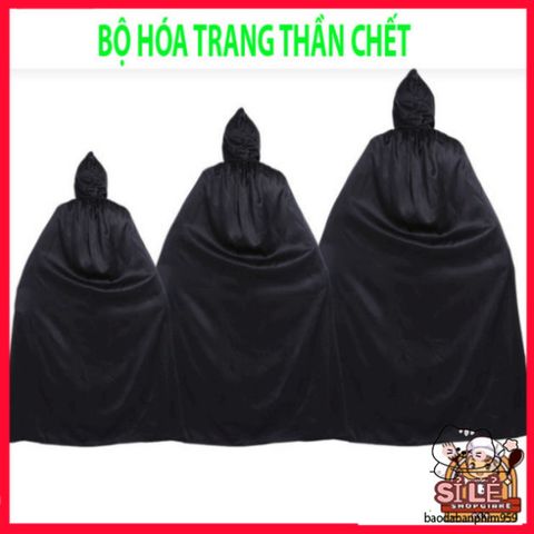 Bộ Trang Phục Thần Chết Halloween - Y Phục Hóa Trang Nam Nữ, Đẳng Cấp với Mặt Nạ và Găng Tay - Thời Trang Ma Quái ấn Tượng