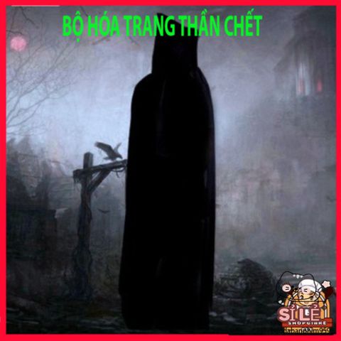 Bộ Trang Phục Thần Chết Halloween - Y Phục Hóa Trang Nam Nữ, Đẳng Cấp với Mặt Nạ và Găng Tay - Thời Trang Ma Quái ấn Tượng