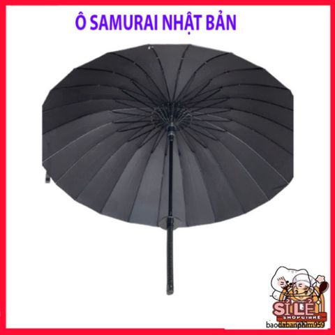 Ô Dù Samurai 24 Làn Đen Mờ - Phong Cách Cổ Trang Nhật Bản, Chống Nắng Mưa, Phụ Kiện Thời Trang Thể Hiện Cá Tính
