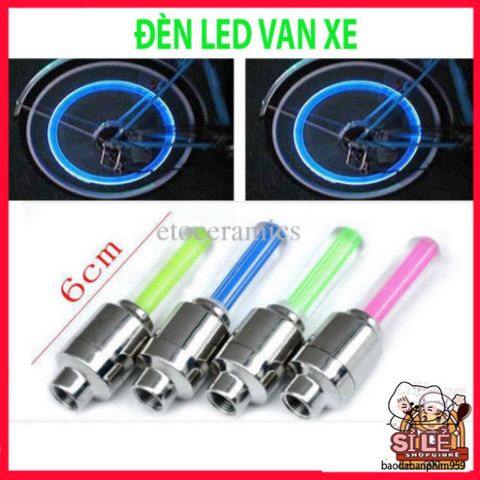 Đèn LED Gắn Van Bánh Xe Đạp, Xe Máy, Ô Tô - Phụ Kiện Chiếu Sáng Tự Động, Chống Nước, An Toàn Trong Điều Kiện Thiếu Sáng