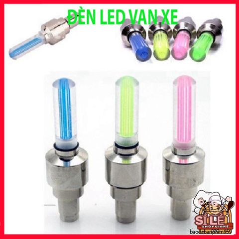 Đèn LED Gắn Van Bánh Xe Đạp, Xe Máy, Ô Tô - Phụ Kiện Chiếu Sáng Tự Động, Chống Nước, An Toàn Trong Điều Kiện Thiếu Sáng