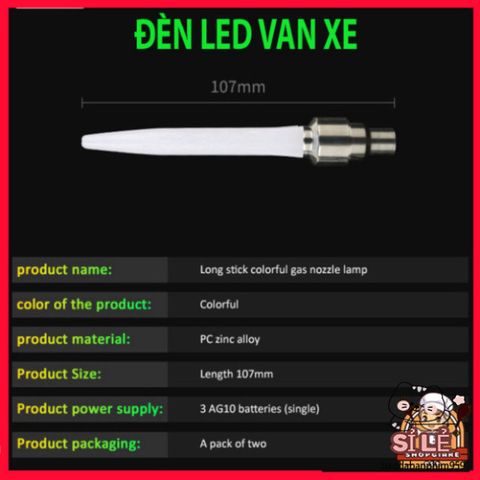 Đèn LED Gắn Van Bánh Xe Đạp, Xe Máy, Ô Tô - Phụ Kiện Chiếu Sáng Tự Động, Chống Nước, An Toàn Trong Điều Kiện Thiếu Sáng