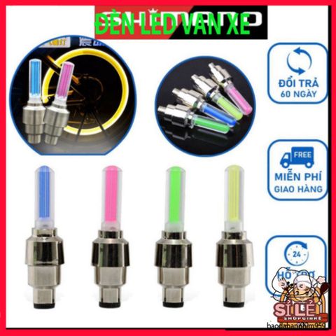 Đèn LED Gắn Van Xe Đạp và Xe Máy DV001 - Phát Sáng Tự Động An Toàn, Trang Trí Nắp Van, Nhiều Màu Sắc Cá Tính