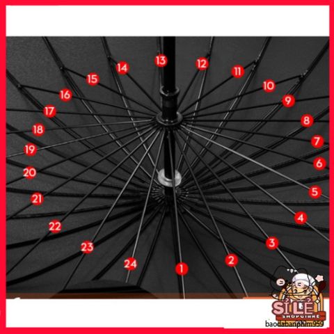 Ô Che Mưa 24 Nan Siêu Bền - Chống UV, Chống Thấm Nước, Dễ Dàng Sử Dụng, An Toàn Mọi Thời Tiết, Phù Hợp Với Tất Cả Lứa Tuổi