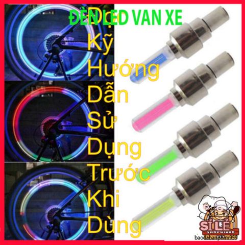 Đèn LED Gắn Van Bánh Xe Đạp và Ô Tô - Phát Sáng An Toàn Ban Đêm, Thiết Kế Độc Đáo, Nhiều Màu Sắc Thú Vị