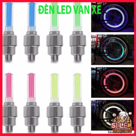 Đèn LED Gắn Van Bánh Xe Đạp và Ô Tô - Phát Sáng An Toàn Ban Đêm, Thiết Kế Độc Đáo, Nhiều Màu Sắc Thú Vị