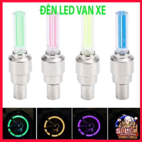 Đèn LED Gắn Van Bánh Xe Đạp và Ô Tô - Phát Sáng An Toàn Ban Đêm, Thiết Kế Độc Đáo, Nhiều Màu Sắc Thú Vị