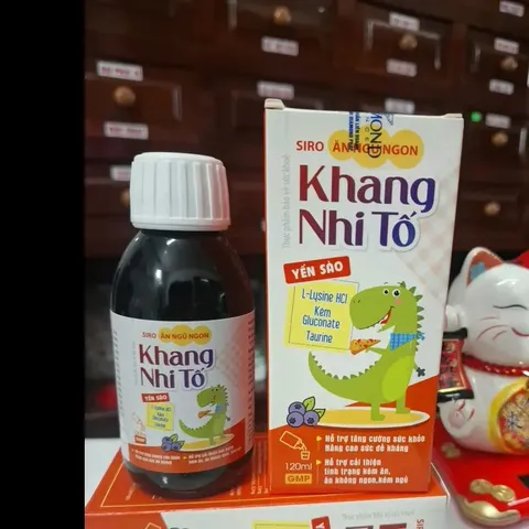 Siro Ăn Ngủ Ngon Khang Nhi Tố Cho Bé - Hỗ Trợ Tăng Cường Sức Đề Kháng Với Yến Sào, L-Lysine, Canxi, Kẽm, Vitamin K2