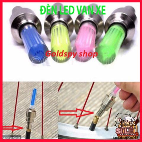 Đèn Led Phát Sáng Nắp Van Xe Máy, Xe Đạp, Ô Tô - Phụ Kiện Trang Trí Gắn Dễ Dàng, Tự Động Cực Đẹp, Quà Tặng Độc Đáo