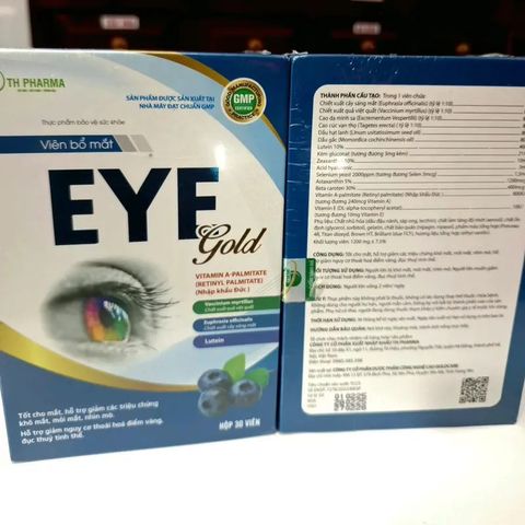 Viên Uống Bổ Mắt EYE GOLD - Hỗ Trợ Giảm Khô Mắt, Mỏi Mắt, Tăng Cường Thị Lực - Sản Phẩm Cho Người Sử Dụng Điện Thoại Thường Xuyên