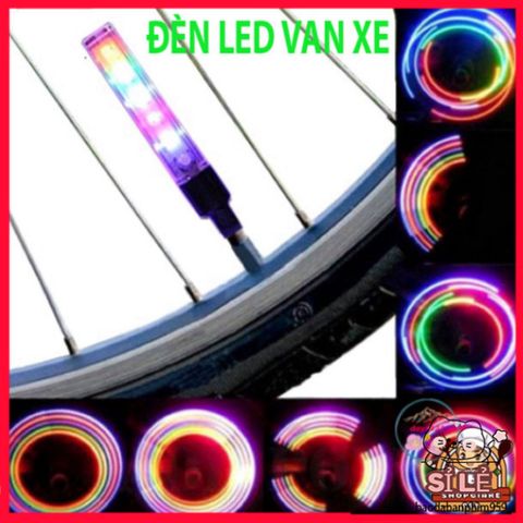 Đèn LED 5 Bóng Nhấp Nháy 7 Màu Cho Van Lốp Xe - Phụ Kiện An Toàn Độc Đáo Cho Xe Máy, Xe Đạp Và Ô Tô, Phát Sáng Khi Di Chuyển