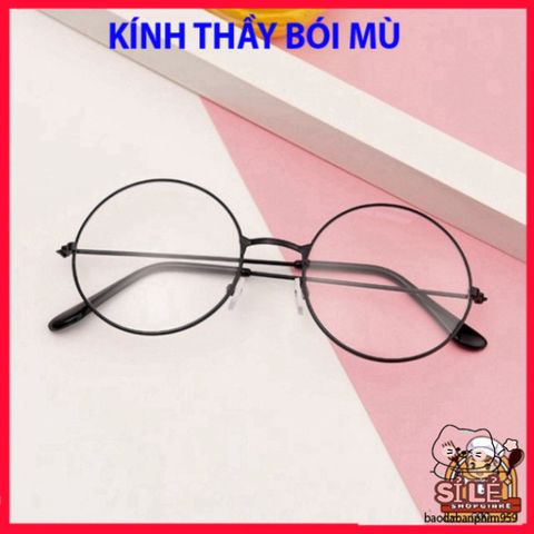 Kính Tròn Gọng Kim Loại Không Độ - Phụ Kiện Thời Trang Nữ Đen Vàng Bạc - Cá Tính, Hiện Đại, Phong Cách Trẻ Trung