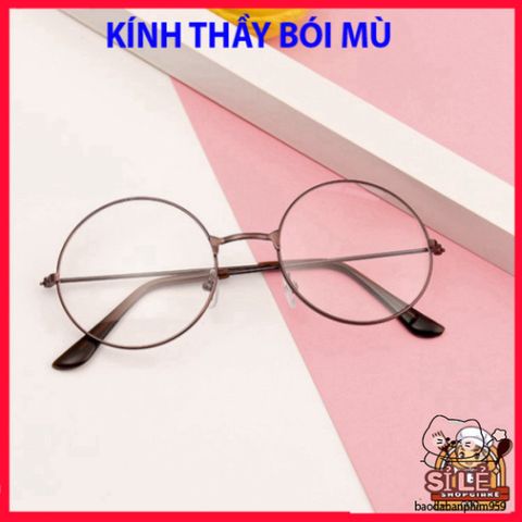Kính Tròn Gọng Kim Loại Không Độ - Phụ Kiện Thời Trang Nữ Đen Vàng Bạc - Cá Tính, Hiện Đại, Phong Cách Trẻ Trung