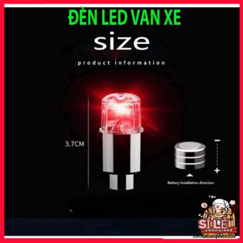 Bộ 4 hoặc 2 đèn LED nắp bánh xe ô tô và xe máy - Phụ kiện trang trí van lốp đột phá, an toàn và phong cách cho phương tiện di chuyển.