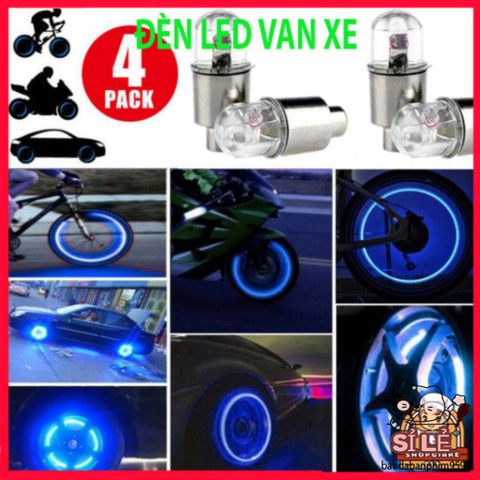 Bộ 4 hoặc 2 đèn LED nắp bánh xe ô tô và xe máy - Phụ kiện trang trí van lốp đột phá, an toàn và phong cách cho phương tiện di chuyển.
