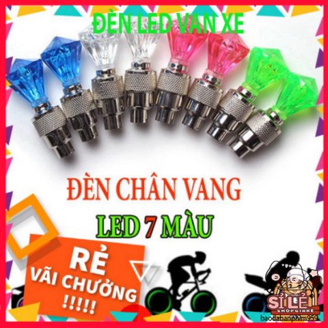 Đèn LED Gắn Van Xe - 7 Màu Sáng Tạo Ánh Sáng Độc Đáo Khi Di Chuyển, Phụ Kiện Ô Tô, Xe Máy, Xe Đạp Bền Bỉ Chống Nước