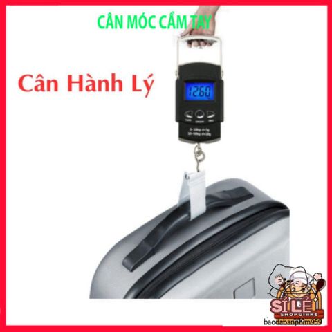 Cân Điện Tử Mini Cầm Tay 50kg - Cân Hành Lý Với Móc Treo, Thước Đo Chính Xác, Tiện Lợi Cho Du Lịch, Đi Chợ