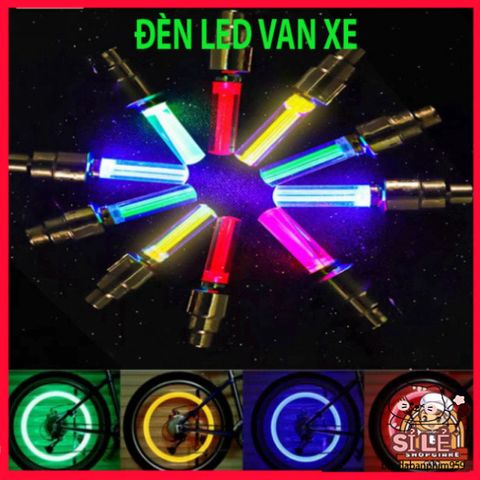 Đèn LED Bánh Xe Chống Thấm Nước - Đèn Trang Trí Đa Sắc Cho Ô Tô, Xe Máy, Xe Đạp, Lốp Van, Bộ 2/4 Chiếc