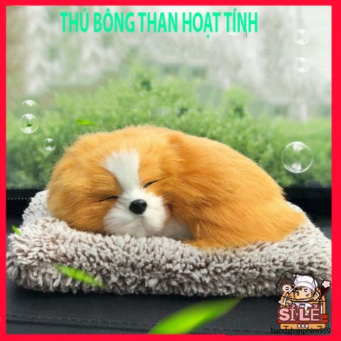 Chó Bông Dễ Thương với Than Hoạt Tính (Size 20-28cm) - Khử Mùi Hiệu Quả Cho Xe Hơi - Đồ Chơi Thú Cưng Đáng Yêu