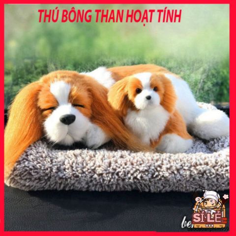 Thú Bông Chó Vàng Tai Dài Lõi Than Hoạt Tính Khử Mùi & Lọc Khí - Phụ Kiện Trang Trí Ô Tô Lành Mạnh Cho Gia Đình