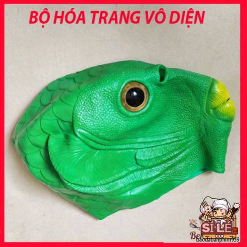 Mặt Nạ Cá Da Xanh Silicon Vui Nhộn - Phụ Kiện Cosplay Độc Đáo Cho Tiệc Hóa Trang, Halloween, Giáng Sinh