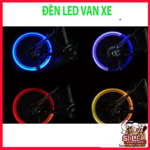 Đèn Led Van Xe Phát Sáng - Thiết Bị Độc Đáo Gắn Nắp Van Xe Đạp Xe Máy, Phát Sáng Khi Di Chuyển, Chống Nước, Tiết Kiệm Năng Lượng